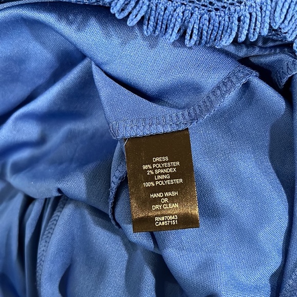 Blue Scalloped Dress w Lace and lining - Picture 9 of 9